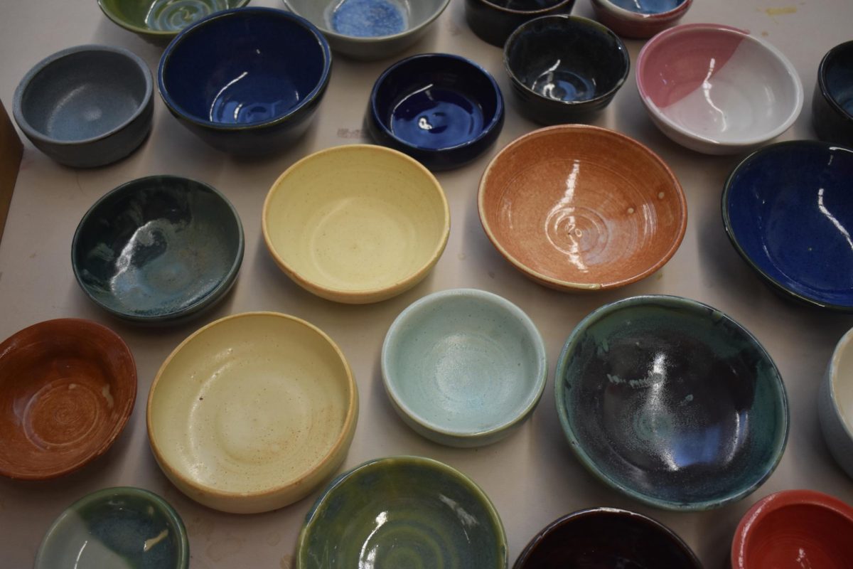 Bowls made by LHS ceramics students