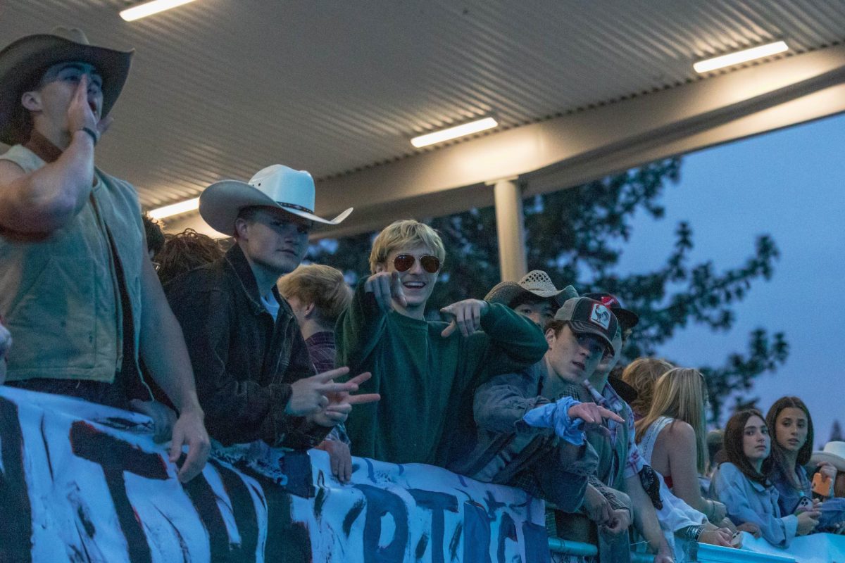 Student section at Lakeridge vs. Tualatin football game